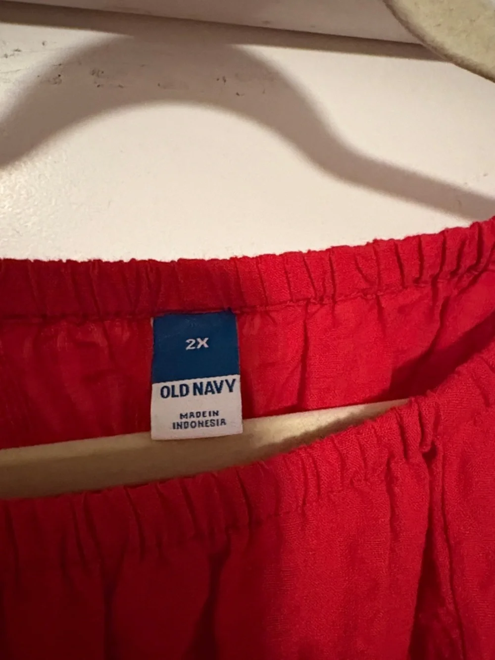 Red Women's Old Navy Peplum Top - Picture 3 of 4